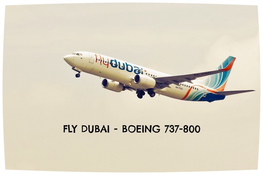 photo of flydubai's 737 mid air