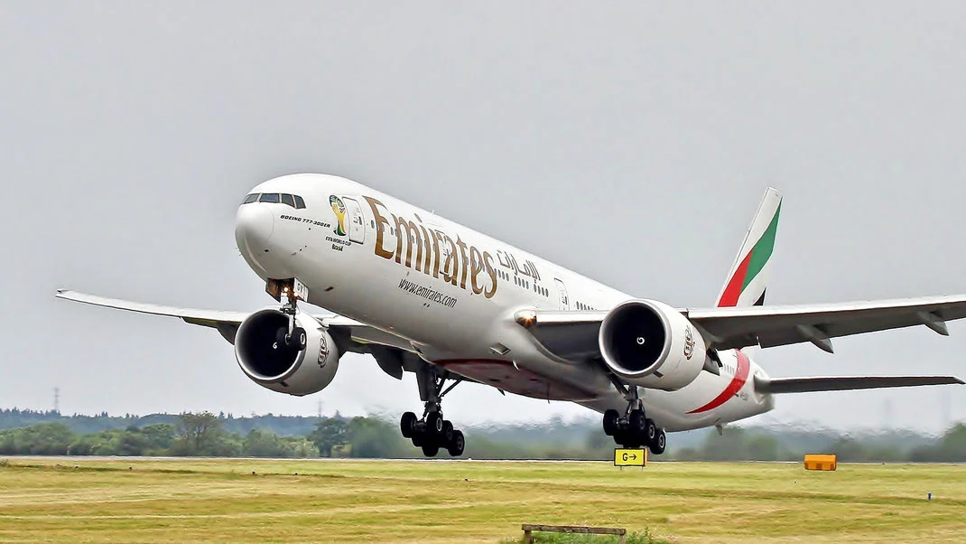 Emirates Boeing 777 taking off
